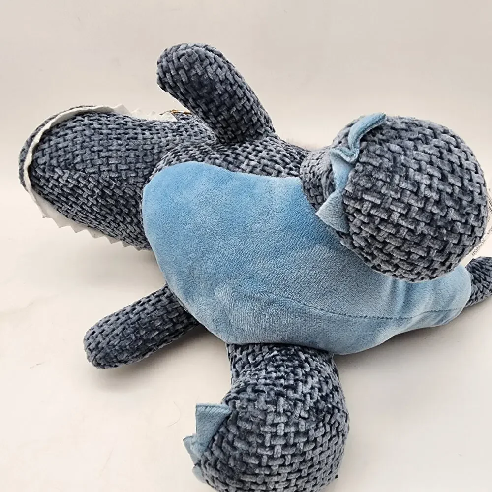 Walmart Fuzzy T-Rex Dinosaur Stuffed Plush 11” Textured Blue Felt Teeth 355565B